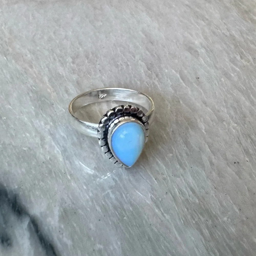 NWOT Sundance Snowy Owl Ring, Opalite, Sterling Silver